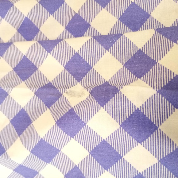 VTG Tastemakers Flat Periwinkle Gingham Twin - Picture 7 of 8